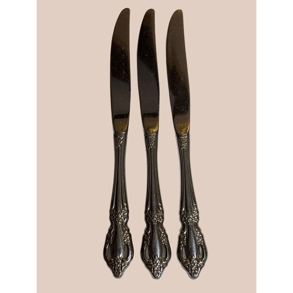 Oneida Distinction Deluxe Raphael Stainless Steel Dinner Knives Set Of‎ 3